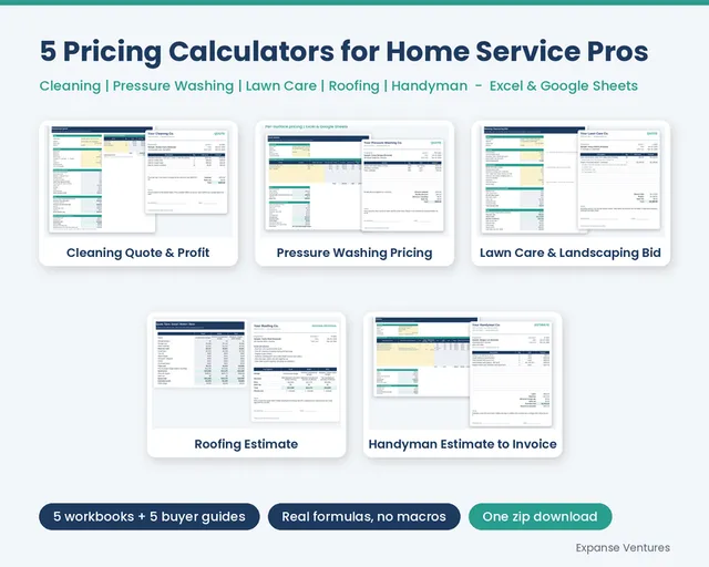 Home Service Pricing Bundle